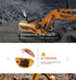 WLTOYS 16800 Alloy 1:16 2.4G RC Excavator Simulation Digger with LED Light Smoke