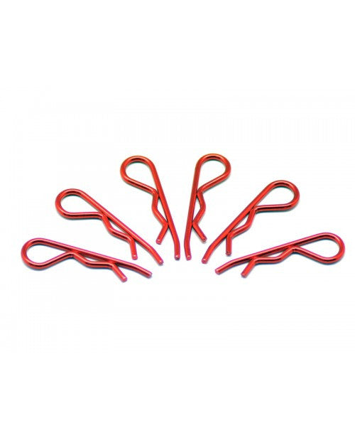 Body clip 1/8 - metallic red (6) - RACERC