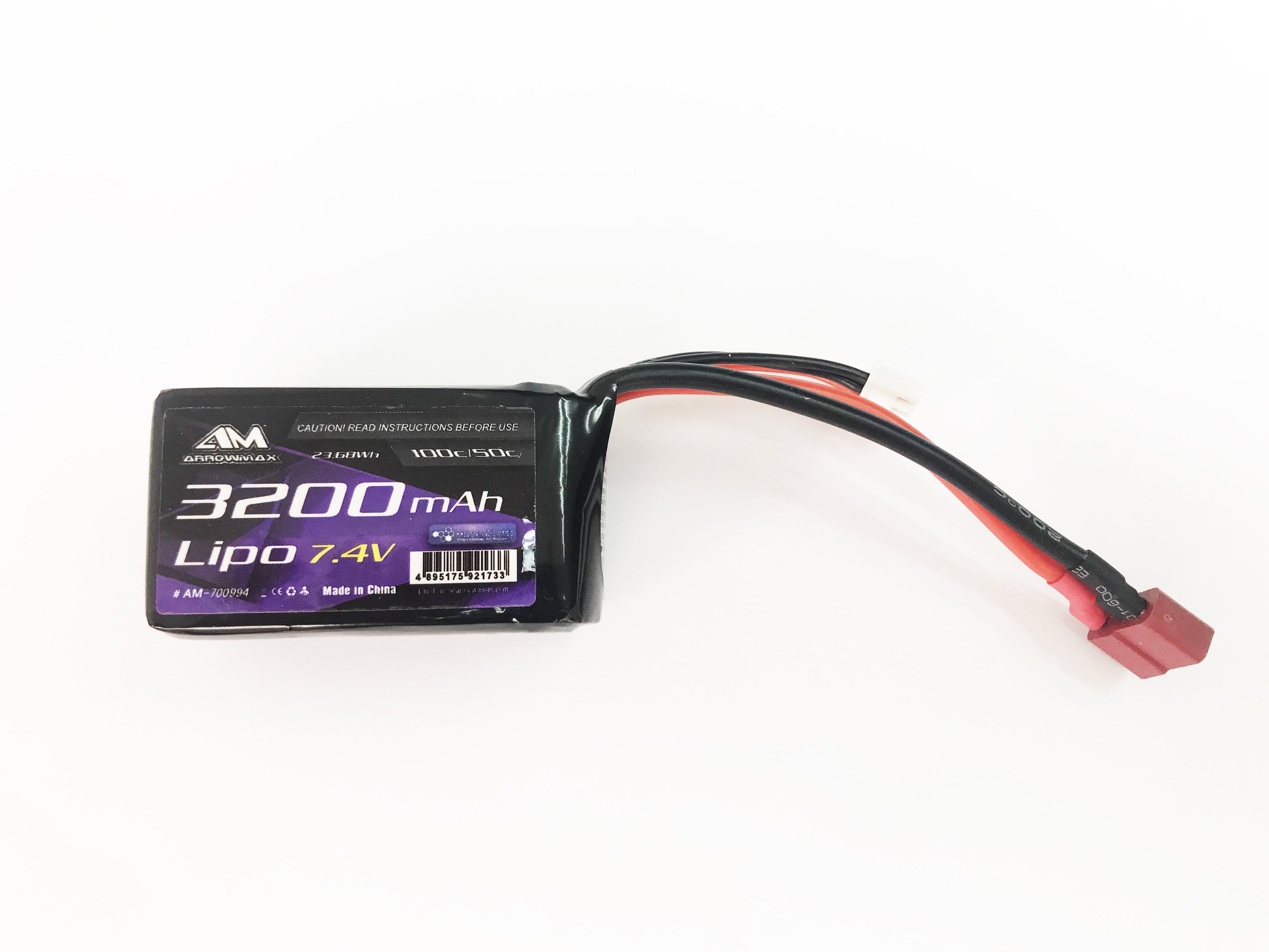 AM Lipo 3200mAh 7.4V For Dancing Rider Soft Pack With Deans (AM-700994)