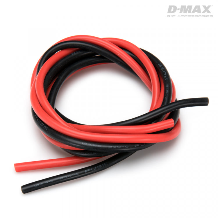 Wire Red &amp; Black 12AWG D2.8/4.6mm x 1m