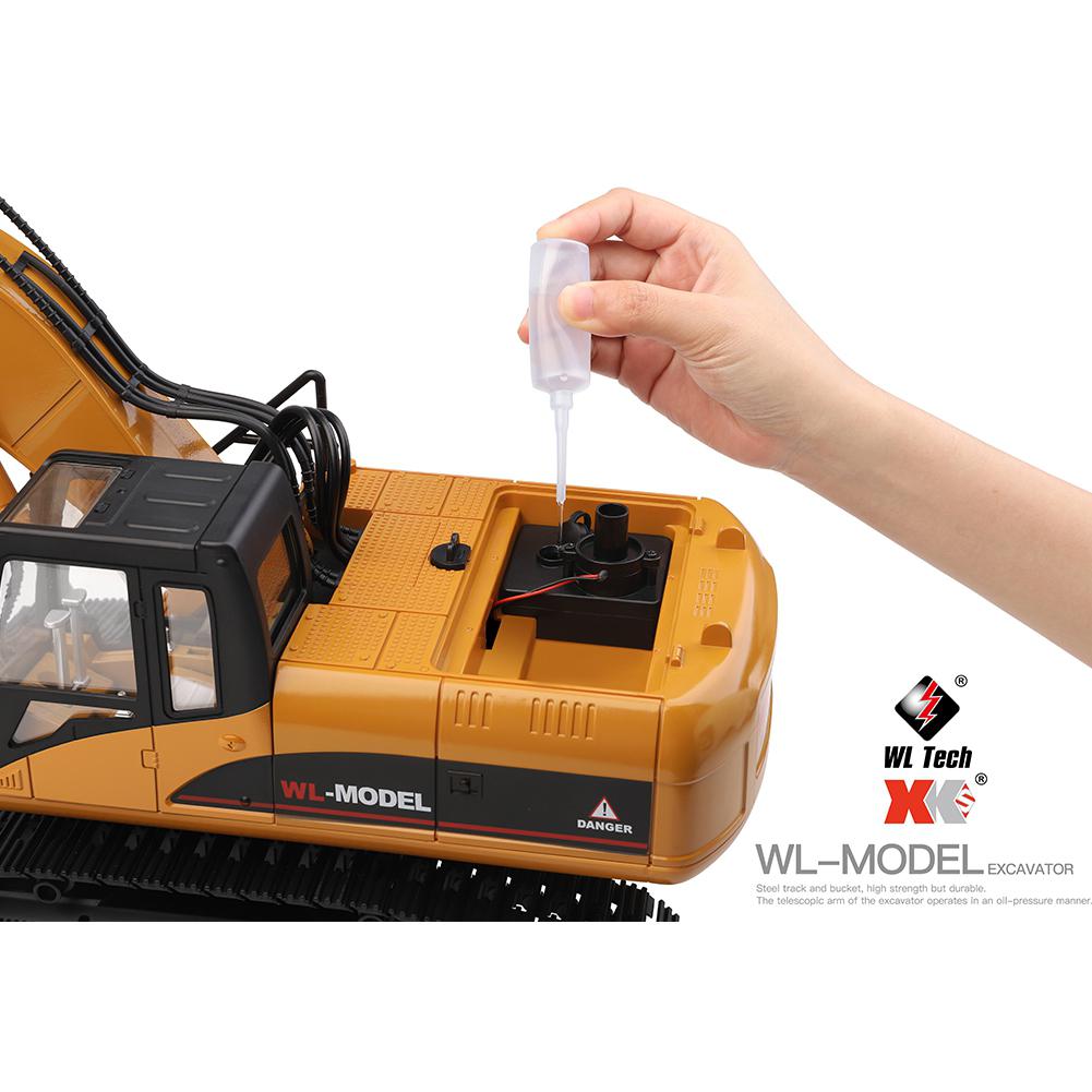 WLTOYS 16800 Alloy 1:16 2.4G RC Excavator Simulation Digger with LED Light Smoke