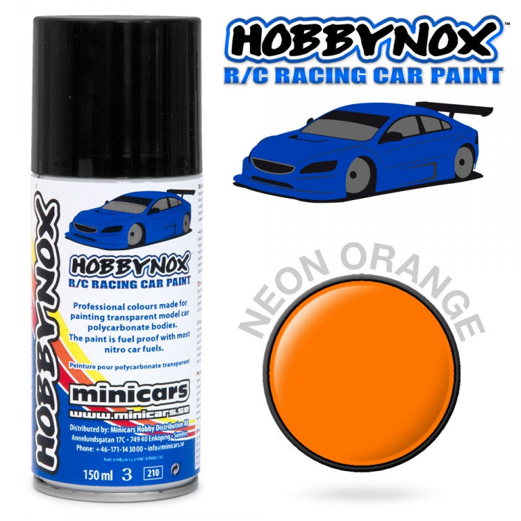HOBBYNOX Neon Orange R/C Racing Car Spray Paint 150 ml - RACERC