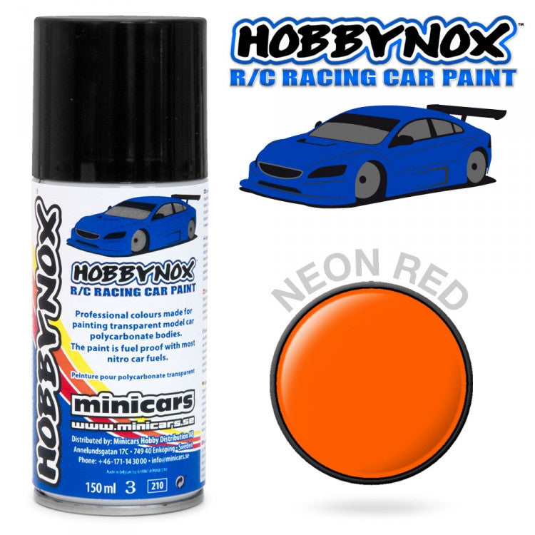 HOBBYNOX Neon Red R/C Racing Car Spray Paint 150 ml - RACERC