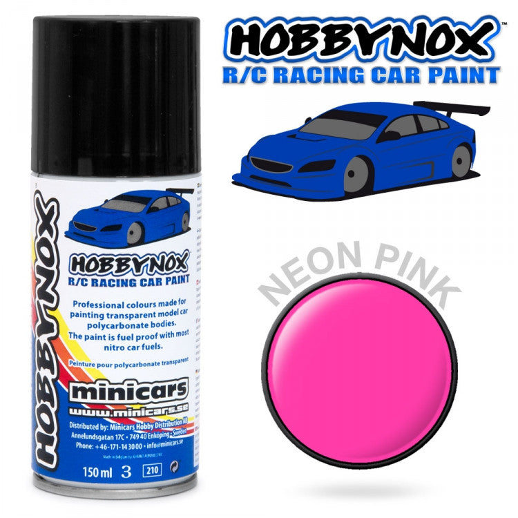 HOBBYNOX Neon Pink R/C Racing Car Spray Paint 150 ml - RACERC
