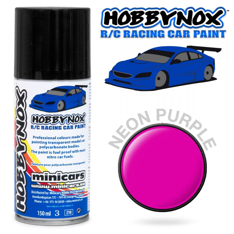 HOBBYNOX Neon Purple R/C Racing Car Spray Paint 150 ml - RACERC