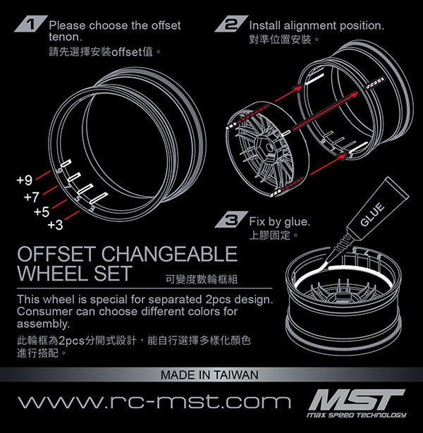MST 102081FS FS-S LM offset changeable wheel set (4) - RACERC