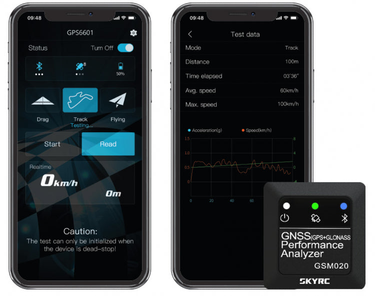 SkyRC GPS (GNSS) GSM020 Performance Analyzer αυτοκινήτου και αεροπλάνου SK500023-01