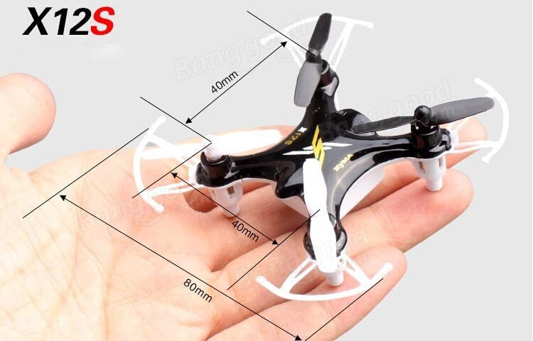 Syma X12S Nano 6-Axis Gyro 4CH RC Quadcopter with Protection Guard - RACERC