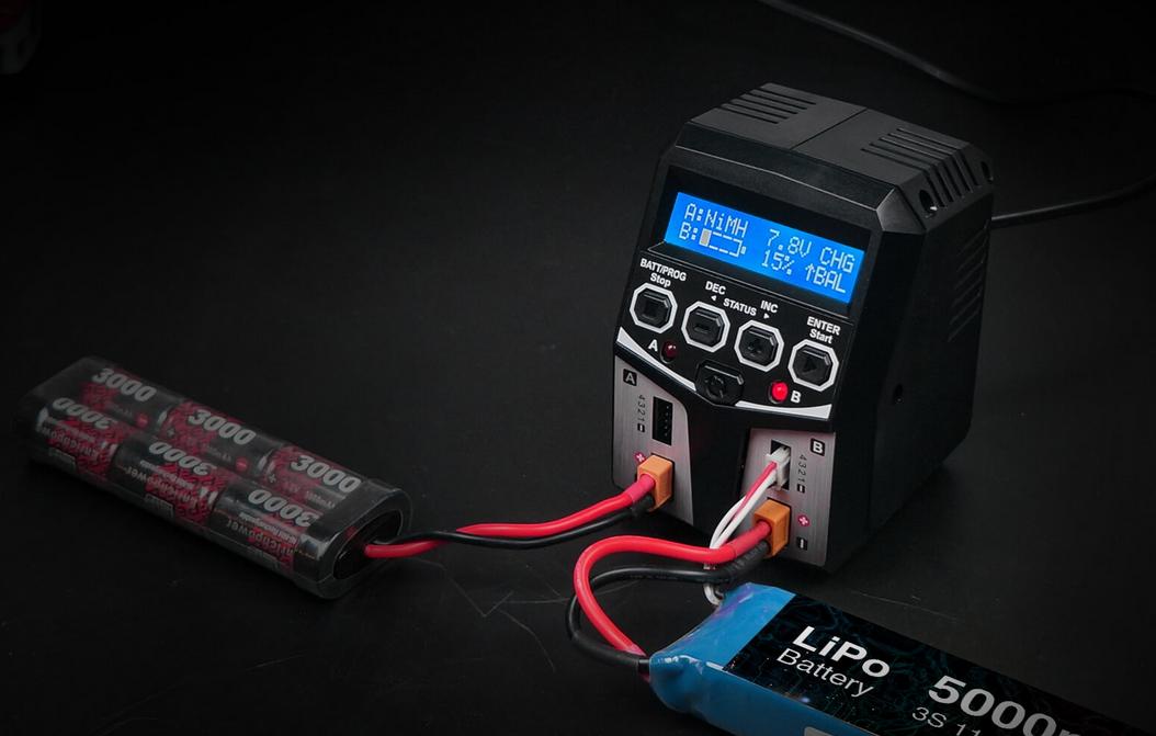 SkyRC T100 AC DUO LiPo 2-4s 5A 2x50W Charger - RACERC