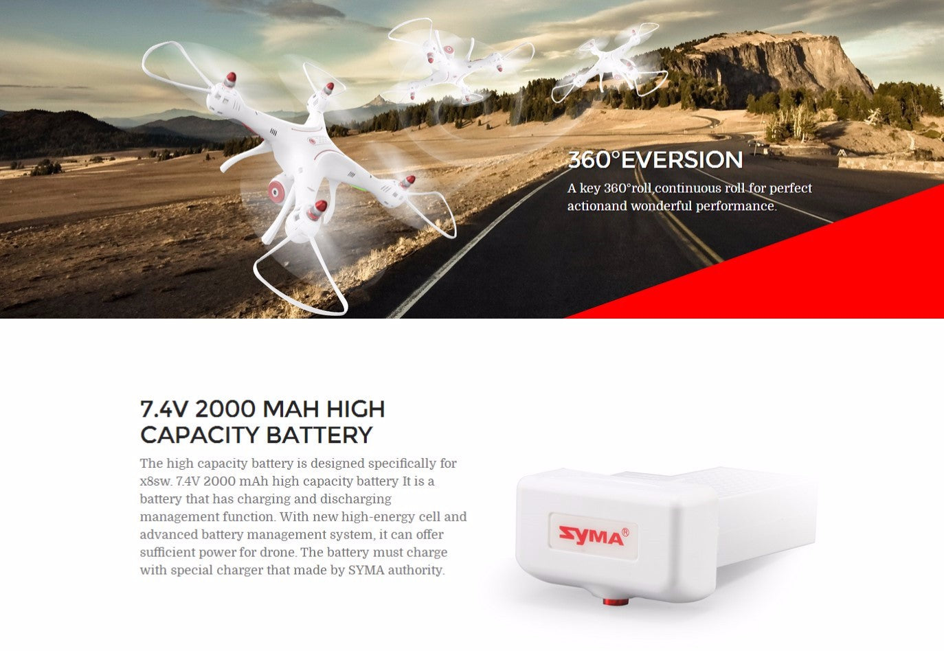 SYMA X8SW WIFI FPV With 720P HD Camera Altitude Hold Mode 2.4G 6Aixs Gyro RC Quadcopter RTF - White - RACERC