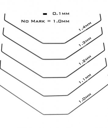 TKR6625 – Sway Bar Set (front, bars only, 1.0, 1.1, 1.2, 1.3, 1.4mm, EB410/ET410)