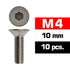 M4X10MM FLAT HEAD SCREWS (10 PCS)