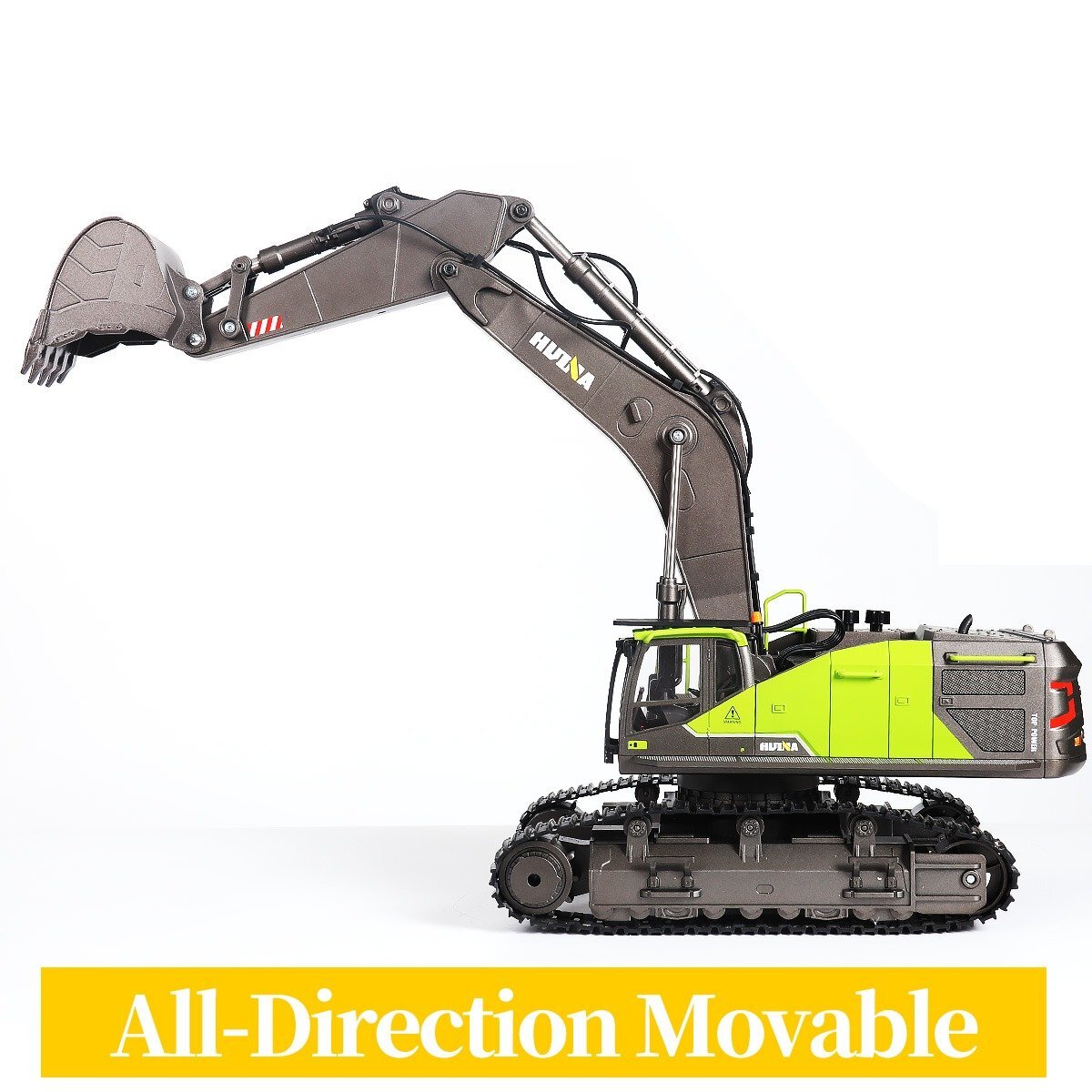 RC EXCAVATOR 1:14 ΚΑΤΑΣΚΕΥΑΣΤΙΚΗ ΚΛΙΜΑΚΑ ΜΟΝΤΕΛΟ HUINA 1593 All Metal Hobby Grade Excavator