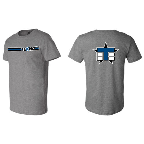 Tekno RC T-Shirt (horizontal design, lightweight, graphite heather) - RACERC