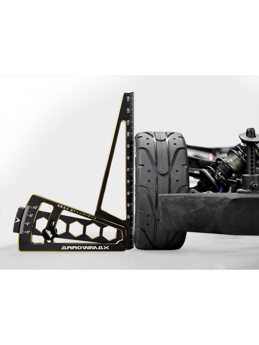 ARROWMAX 171098 Ultra Camber Gaurge For 1/8th Black Golden - RACERC