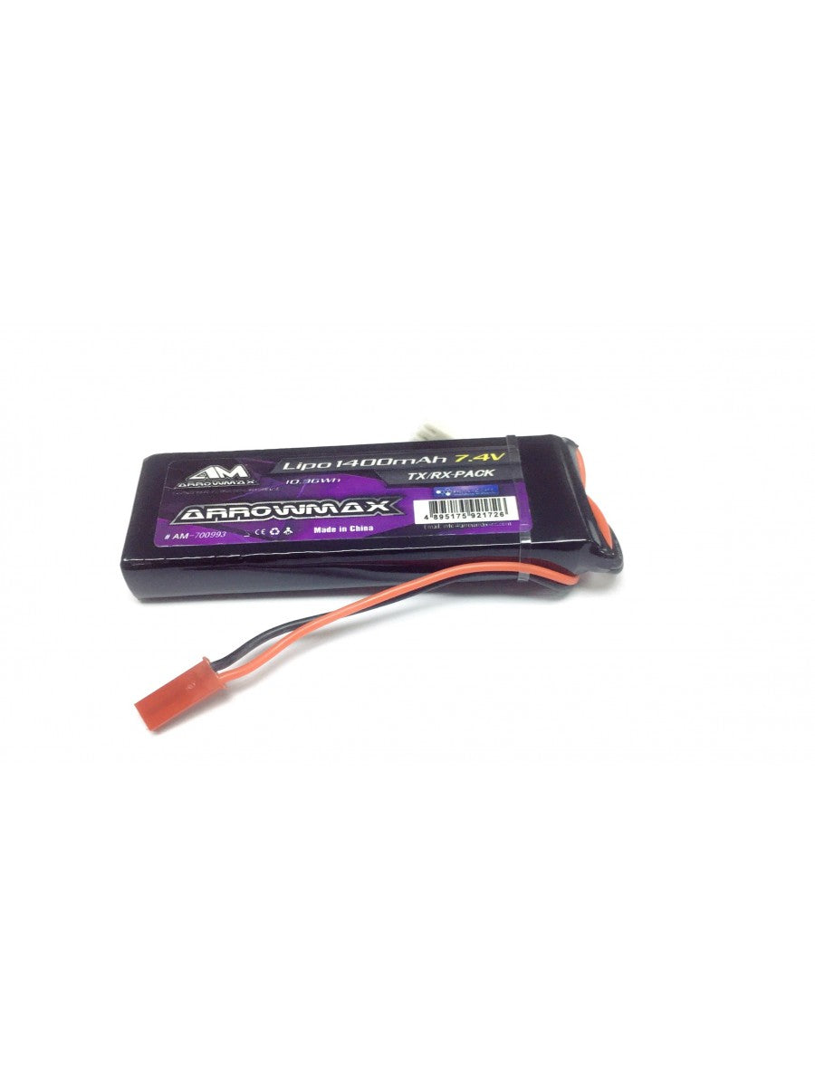 Arrowmax 700993 - RX LiPo Battery - 1400mAh 2S 7.4V - RACERC