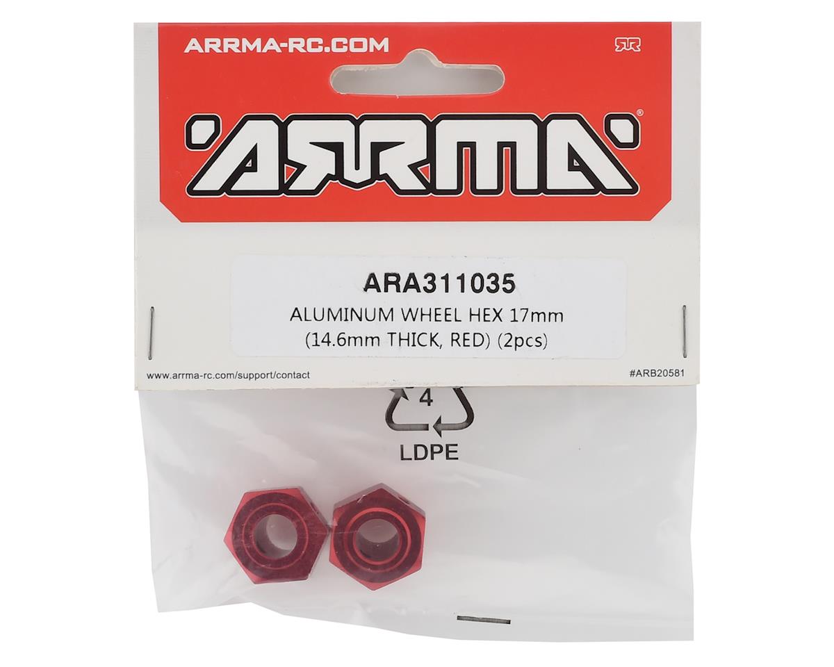 Arrma 6S BLX 17mm Aluminum Wheel Hex (Red) (2)