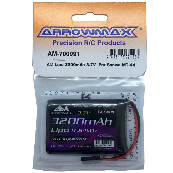 Arrowmax 700991 - 3200mAh 3.7V LiPo - For Sanwa MT-44 - RACERC