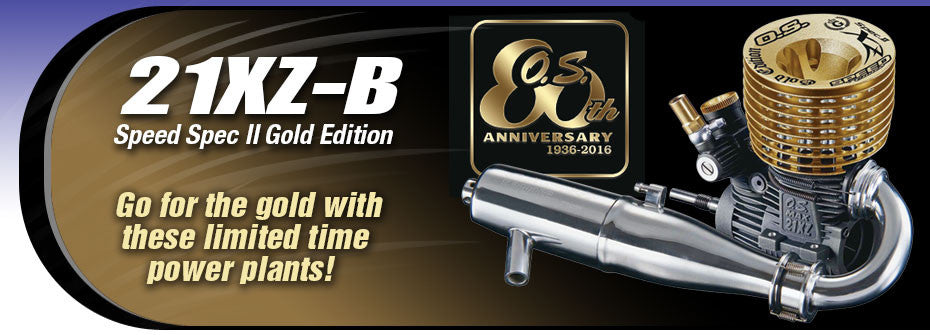 O.S.® 21XZ-B Speed Spec II Gold Edition with T2090SC Pipe NEW! - RACERC