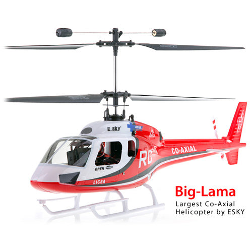 NEW ESky RED Big Lama Outdoor 4 CH 2.4 Ghz Electric Coaxial Helicopter RTF - RACERC