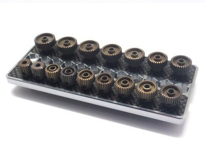 SET OF 16 ALU PINIONS 64DP WITH CADDY 21T ~ 36T - RACERC