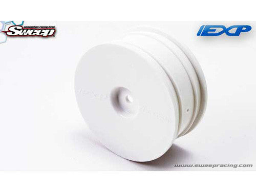 24mm 1/10 EXP TC Dish Wheels White (4) - RACERC