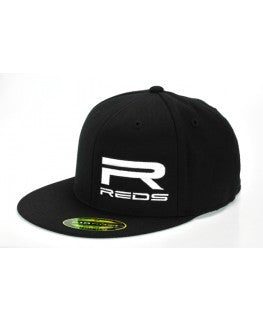 REDS Large R Logo Flexfit Flatbill Hat available in M/L - RACERC