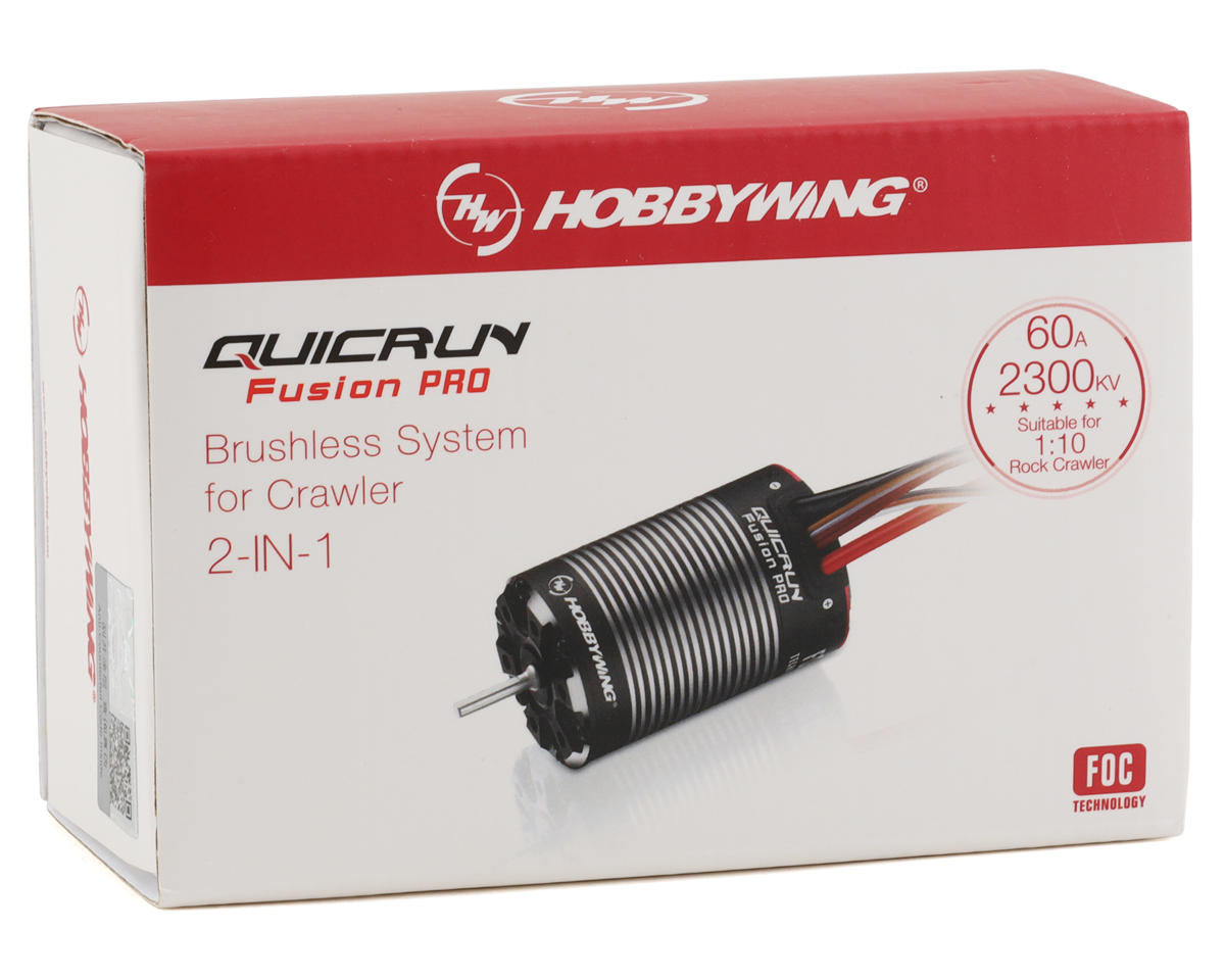 Hobbywing QuicRun Fusion Pro FOC 2-in-1 ESC &amp; Motor System (2300Kv)