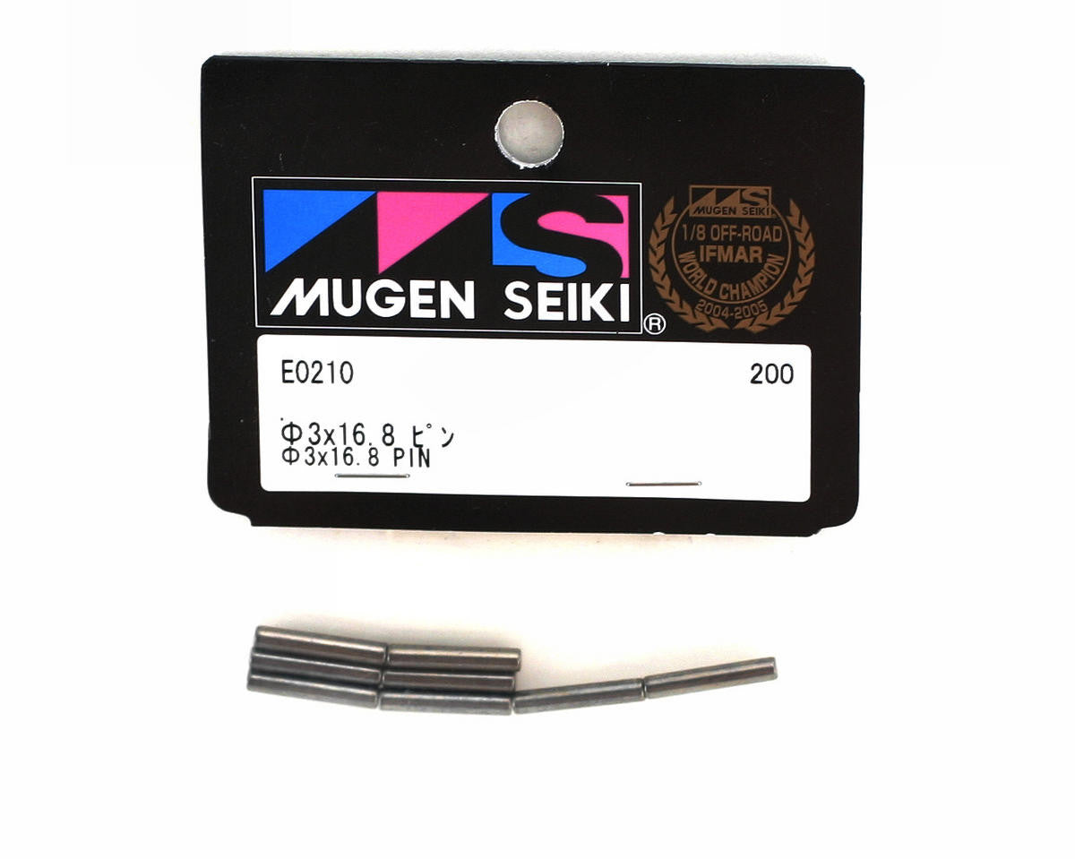 Mugen Seiki 3x16.8 Wheel Hub Pins (8pc): X5 - RACERC