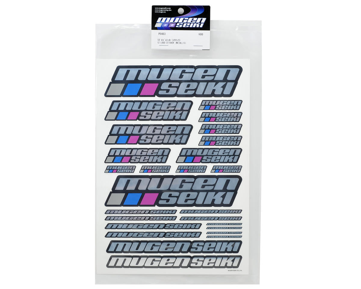 Mugen Seiki Large Decal Sheet (Chrome) - RACERC