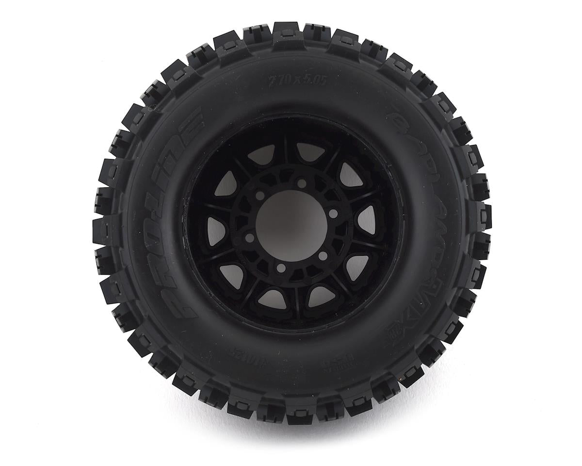 Pro-Line Badlands MX28 2.8" Pre-Mounted Tires w/Raid 6x30 Wheels (2) (M2) (Black) w/Removable Hex