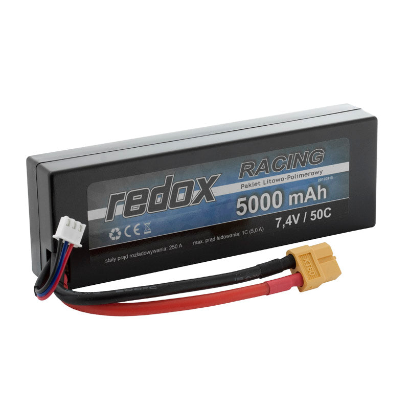 Redox RACING 5000 mAh 7,4V 50C hardcase LiPo battery - RACERC