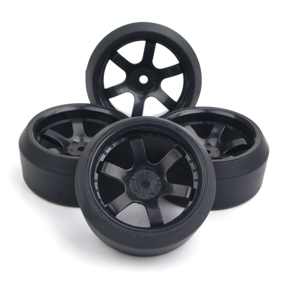 PROTONRC 4X 1:10 RC On-Road Car Drift Tire+12mm Hex Wheel Rings 