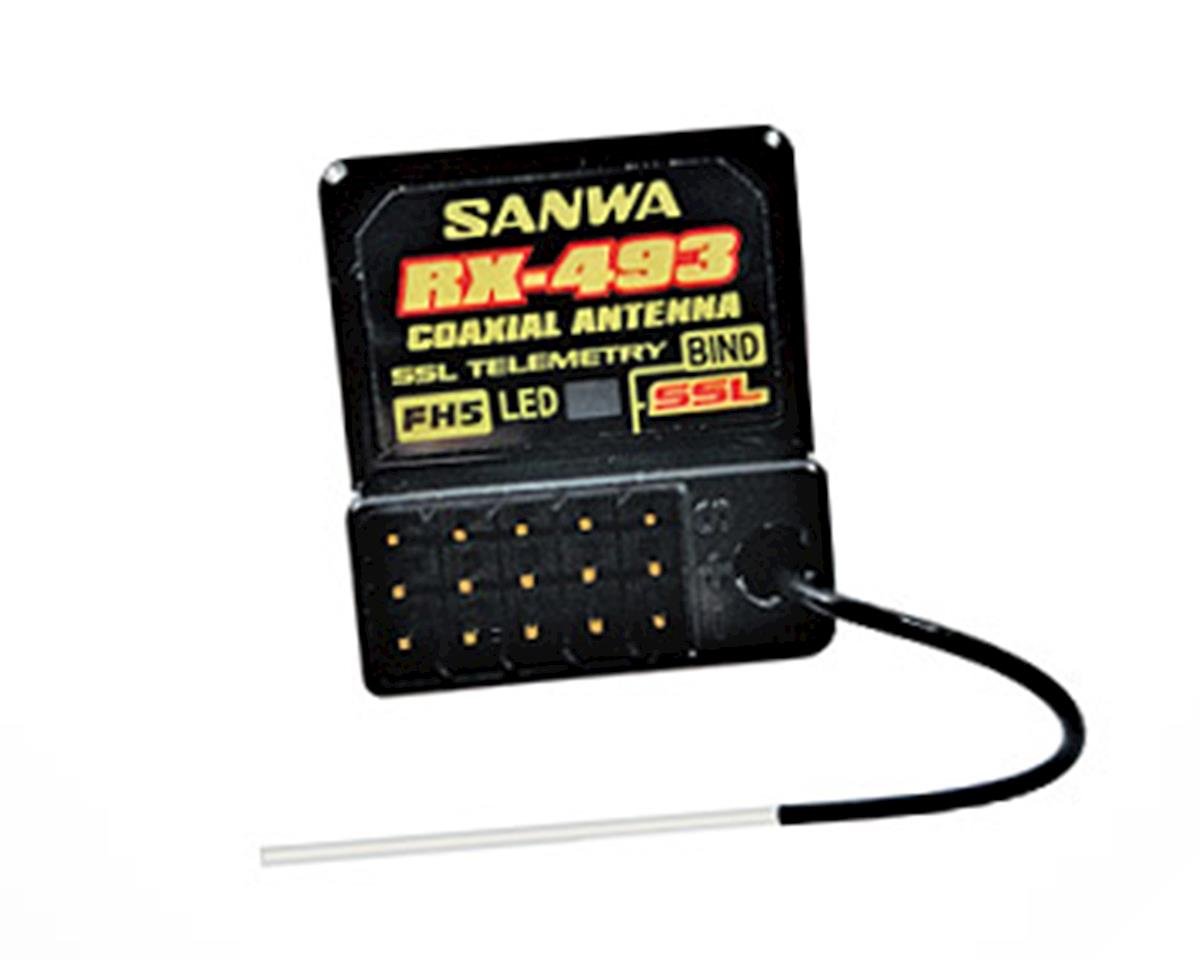 Sanwa RX-493 M17 Δέκτης 4 καναλιών FHSS5 SRX/SSL 2,4 GHz