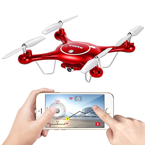 Syma X5UW Wifi FPV 720P HD Camera Quadcopter Drone with Flight Plan Route App Control & Altitude Hold Function - RACERC