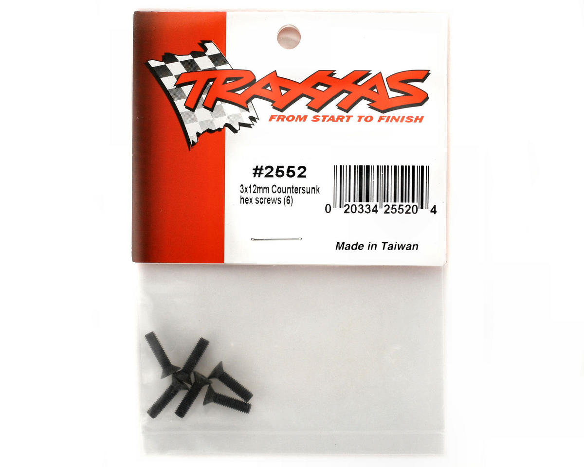 Traxxas 3X12mm Flat Head Screws (6)