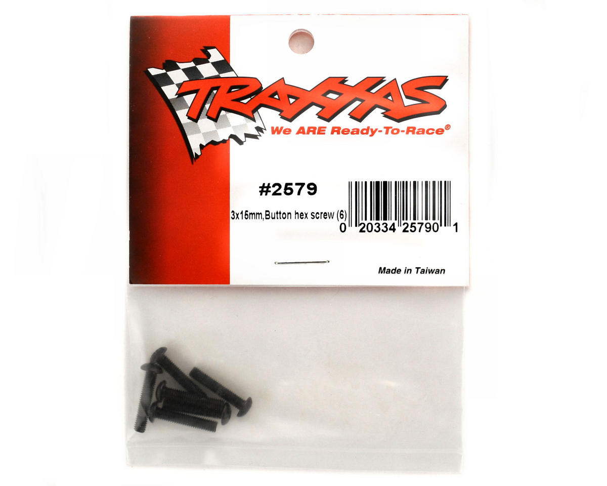 Traxxas 3x15mm Button Head Screws (6pcs)