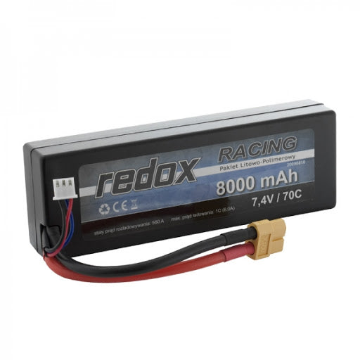 Redox RACING 8000mAh 7,4V 70C Hardcase - car LiPo pack