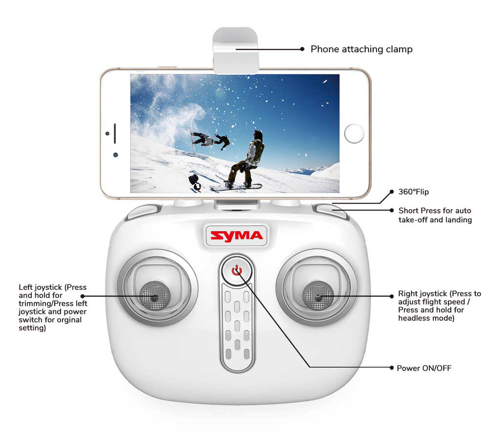 SYMA X22W WIFI FPV RC Quadcopter With HD Camera Altitude Hold Mode RTF - RACERC