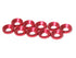 THE M4 Countersunk Washer 10pcs (Red) - RACERC