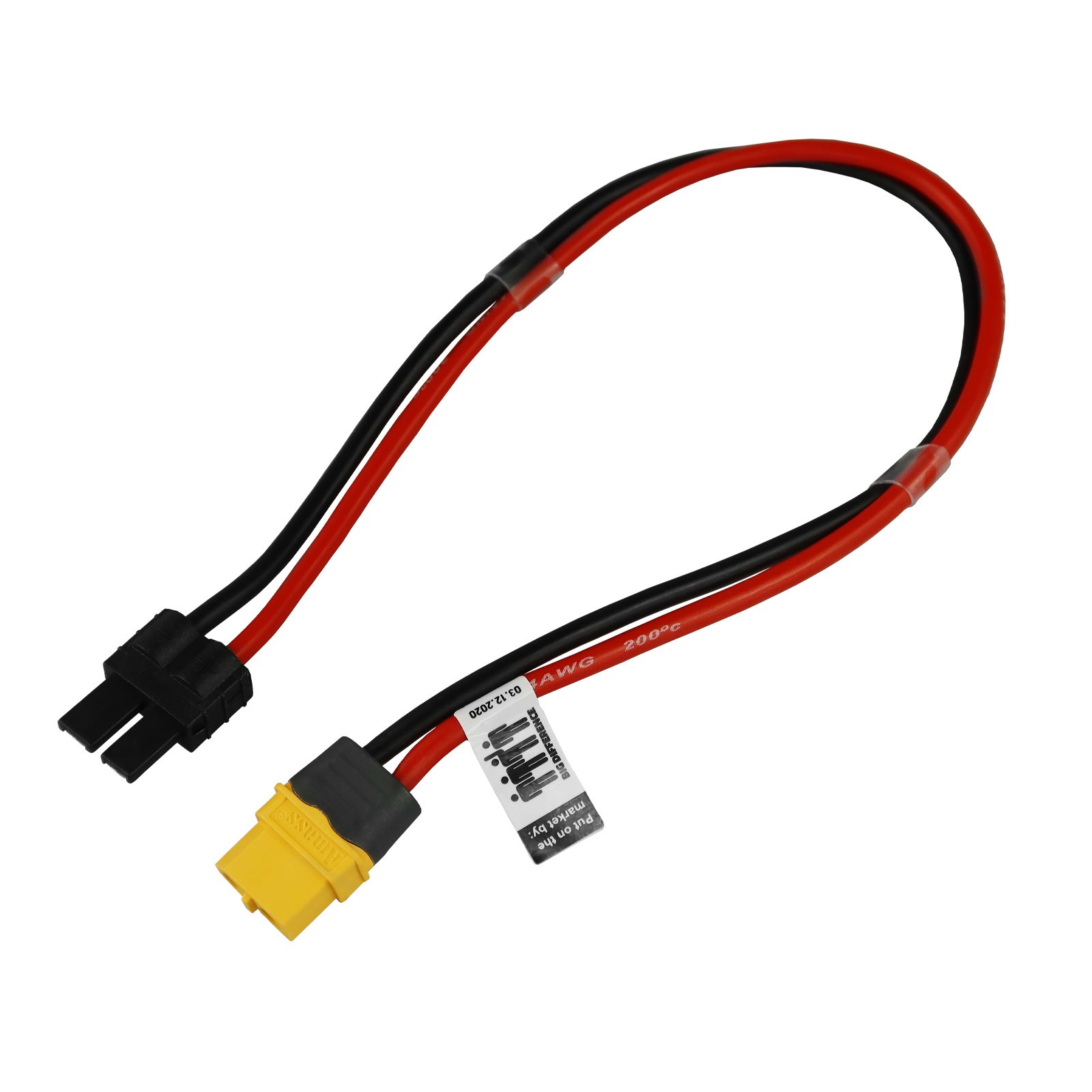 CHARGING CABLE 2.5MM2, 30CM, TRAXXAS CONNECTOR, XT60 FEMALE INPUT